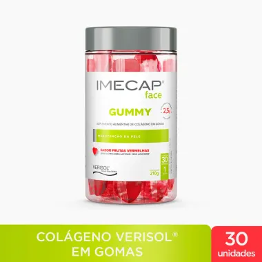 Gummy Imecap Face Sabor Frutas Vermelhas com 30 Unidades