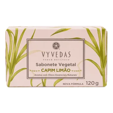 Sabonete em Barra Vegetal Vyvedas Capim Lim&atilde;o 120g