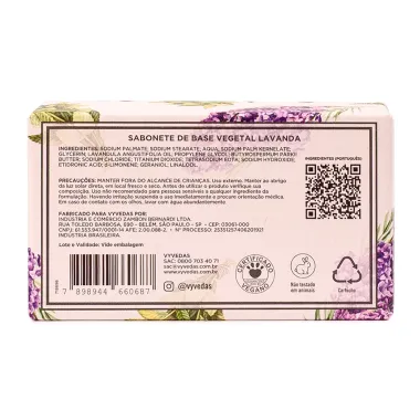 Sabonete em Barra Vegetal Vyvedas Lavanda 120g