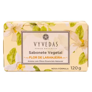 Sabonete em Barra Vegetal Vyvedas Flor de Laranjeira 120g