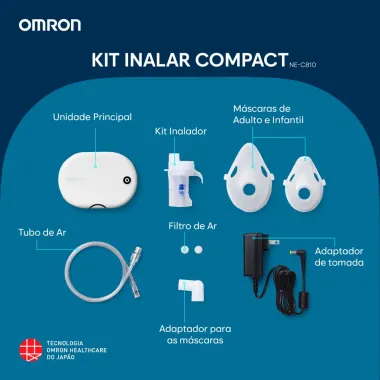 Inalador Compressor Omron Inalar Compact  NE-C810 1 Unidade
