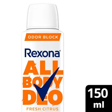 Desodorante Rexona Corporal All Body Deo Fresh Citrus Aerossol 150ml