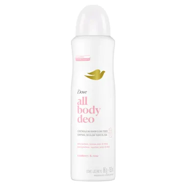 Desodorante Dove Corporal All Body Deo Raspberry e Rose Aerossol 150ml