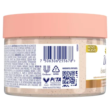 Sabonete Esfoliante Corporal Dove Beauty Scrub Coco e Açúcar Mascavo 280g