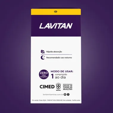 Melatonina 0,21Mg Lavitan Sabor Morango com 90 Comprimidos Mastigáveis