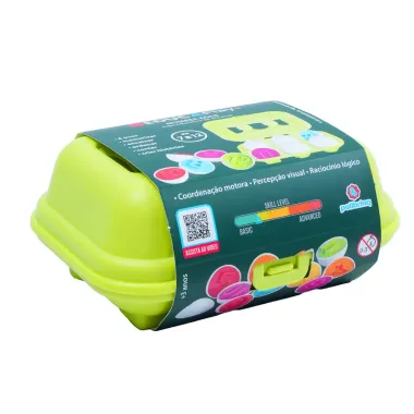 Educa Play Number EGGS 1 a 6 e 7 Jogo Educativo de Encaixar Polibrinq 3+ Anos