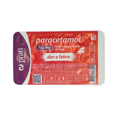 Paracetamol 750mg Prati Genérico com 10 Comprimidos Revestidos