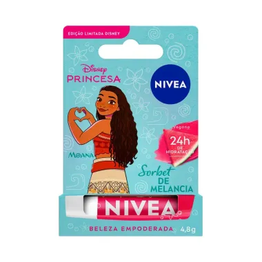 Hidratante Labial Nivea Disney Princesa Moana Sabor Sorbet de Melancia 4,8g