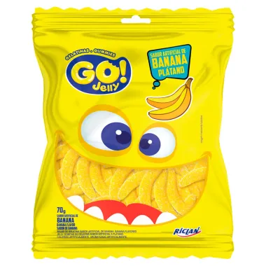 Bala Gelatina Go Jelly Sabor Banana 70g