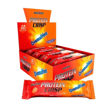 Barra de Prote&iacute;na Whey Protein Crisp Integralmedica Ovomaltine com 12g de Prote&iacute;na 45g