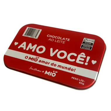 Chocolate Ao Leite Mió Amo Você Lata 60g