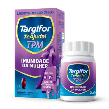 Targifor TeAjuda TPM Imunidade da Mulher com 15 Capsulas Gelatinosas Moles