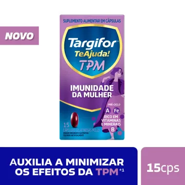 Targifor TeAjuda TPM Imunidade da Mulher com 15 Capsulas Gelatinosas Moles
