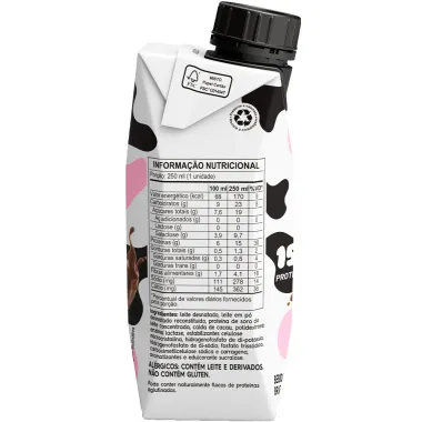 Bebida Láctea Piracanjuba Milky Moo Pandora Sabor Chocolate com Avelã e Brigadeiro Branco 250ml