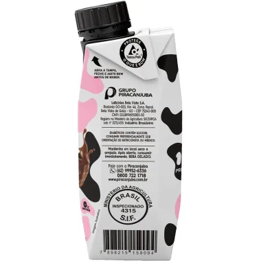 Bebida Láctea Piracanjuba Milky Moo Pandora Sabor Chocolate com Avelã e Brigadeiro Branco 250ml