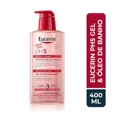 Gel e Óleo de Banho Eucerin pH5 Pele Sensível a Seca 400ml