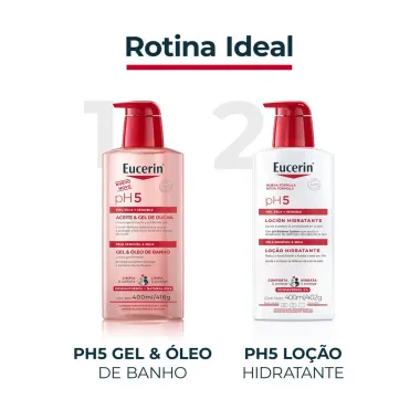 Gel e Óleo de Banho Eucerin pH5 Pele Sensível a Seca 400ml