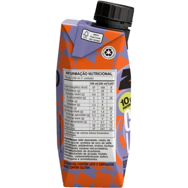 Bebida Láctea Pirancanjuba ZQuad Choco Loud Sabor Chocolate com Avelã com 10g de Proteína 250ml