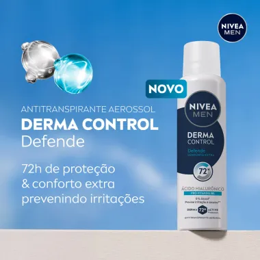 Desodorante Nivea Men Derma Control Defende Aerossol 72h Antitranspirante 150ml