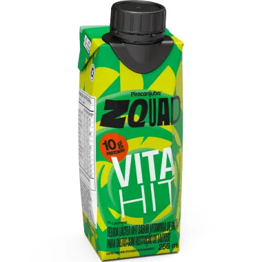 Bebida Láctea Piracanjuba ZQuad Vita Hit Sabor Vitamina de Frutas com 10g de Proteína 250ml