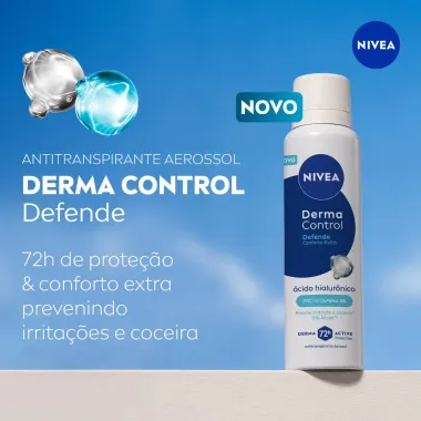 Desodorante Nivea Derma Control Defende Aerossol 72h Antitranspirante 150ml