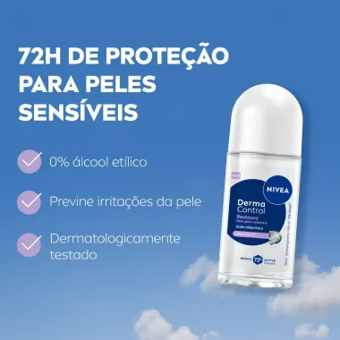 Desodorante Nivea Derma Control Restaura Roll-On Antitranspirante 50ml