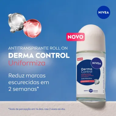 Desodorante Nivea Derma Control Uniformiza  Roll-On Antitranspirante 50ml