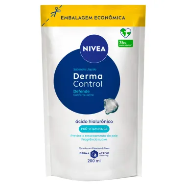 Sabonete Líquido Nivea Derma Control Defende Suave Sachê Refil 200ml