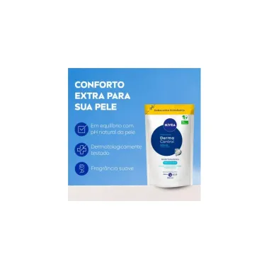 Sabonete Líquido Nivea Derma Control Defende Suave Sachê Refil 200ml