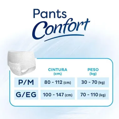 Roupa Íntima Tena Pants Confort Tamanho G/EG Leve 18 e Pague 16 Unidades