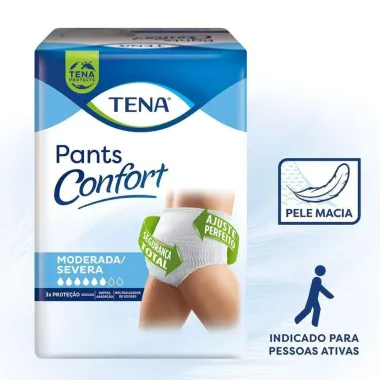 Roupa Íntima Tena Pants Confort Tamanho G/EG Leve 18 e Pague 16 Unidades
