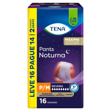Roupa Íntima Tena Pants Noturna Tamanho P/M Leve 16 Pague 14 Unidades