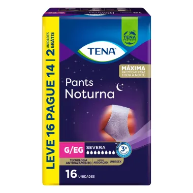 Roupa Íntima Tena Pants Noturna Tamanho G/EG Leve 16 Pague 14 Unidades