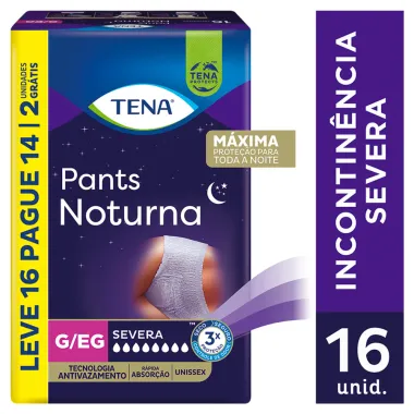 Roupa Íntima Tena Pants Noturna Tamanho G/EG Leve 16 Pague 14 Unidades