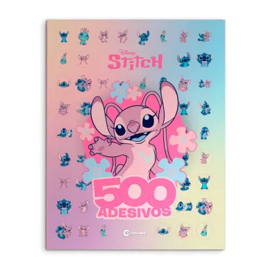 Livro Culturama Disney Stitch Angel com 500 Adesivos