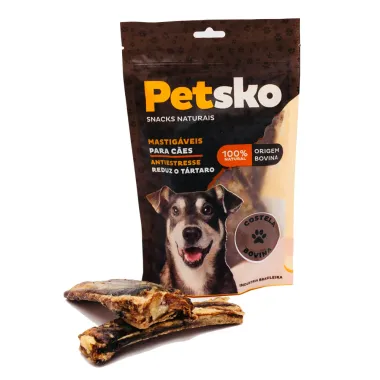 Petiscos Mastigáveis para Cães PetSko Ripa Costela Bovina 2 Unidades