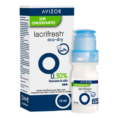Lacrifresh Ocu-Dry 0,30% Solução Lubrificante Oftalmológico Sem Conservantes 10ml