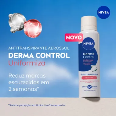 Desodorante Nivea Derma Control Uniformiza 72h Antitranspirante Aerossol 150ml