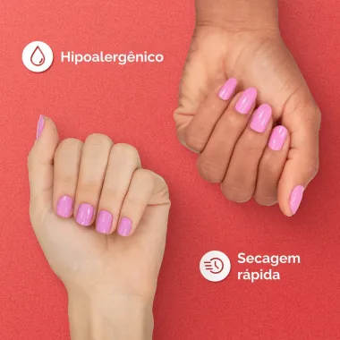 Esmalte Rosa Risqu&eacute; Diamond Gel Cupcake de Morango Cremoso 9,5 ml