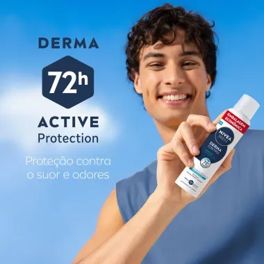Desodorante Nivea Men Derma Control Defende Aerossol 72h Antitranspirante Embalagem Econômica 200ml