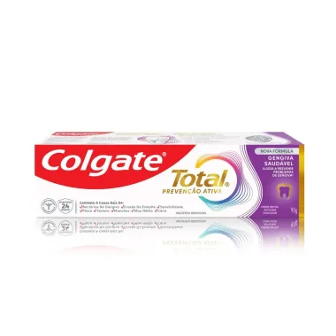 Creme Dental Colgate Total Preven&ccedil;&atilde;o Ativa Gengiva Saud&aacute;vel 90g