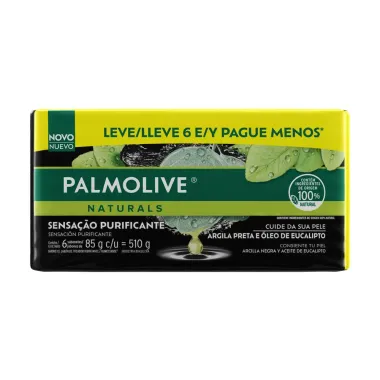 Sabonete em Barra Palmolive Naturals Sensação Purificante 6 unidades de 85g Promo