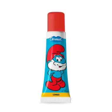Hidratante Labial Carmed Os Smurfs Blueberry Incolor Personagens Sortidos 10g