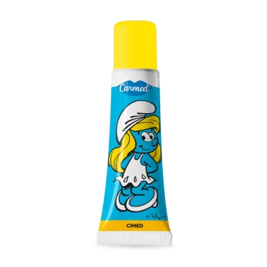 Hidratante Labial Carmed Os Smurfs Blueberry Incolor Personagens Sortidos 10g