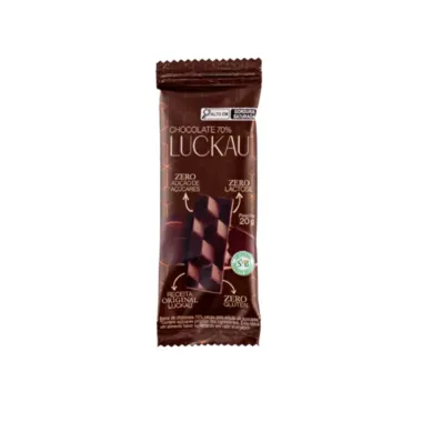 Chocolate 70% Luckal Zero Açúcar e Zero Lactose 20G