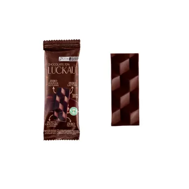 Chocolate 70% Luckal Zero Açúcar e Zero Lactose 20G