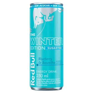 Energético Red Bull The Winter Edition Sabor Blueberry e Baunilha Zero Açúcar 250ml