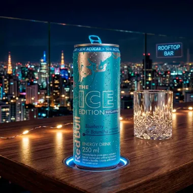 Energ&eacute;tico Red Bull The Winter Edition Sabor Blueberry e Baunilha Zero A&ccedil;&uacute;car 250ml