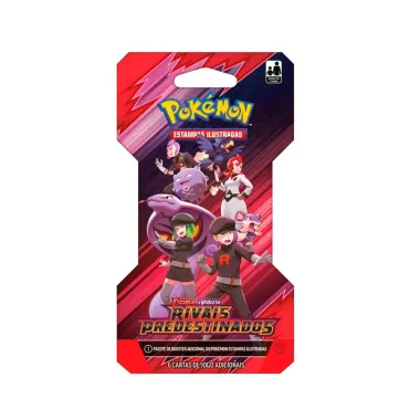Booster Estampas Ilustradas Pokémon Escarlat e Violeta Rivais Predestinados Com 6 Cartas