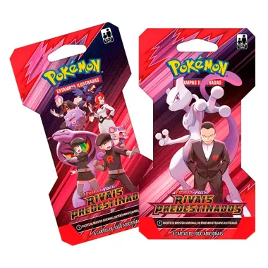 Booster Estampas Ilustradas Pokémon Escarlat e Violeta Rivais Predestinados Com 6 Cartas